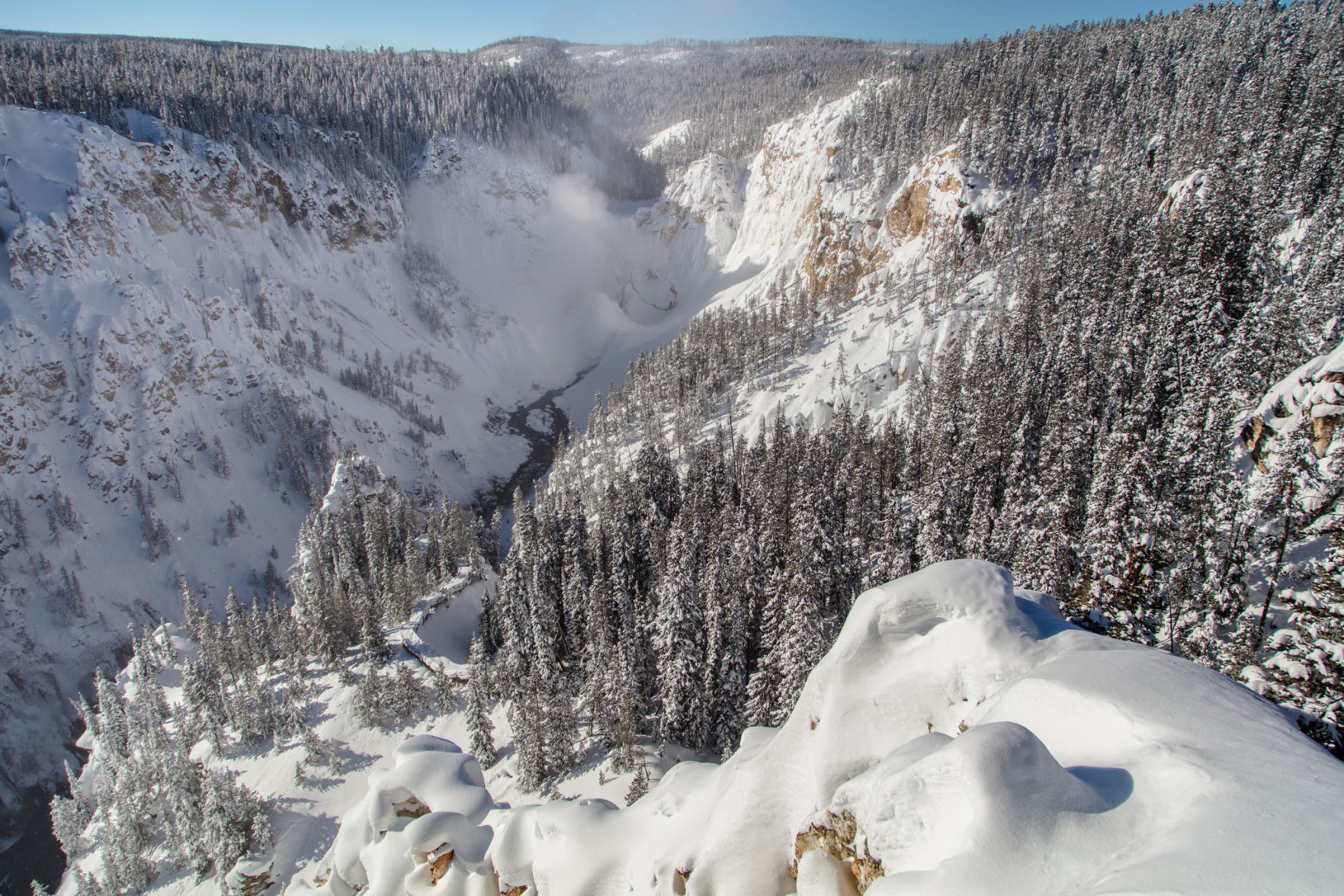Views of Lower Falls from Inspiration Point